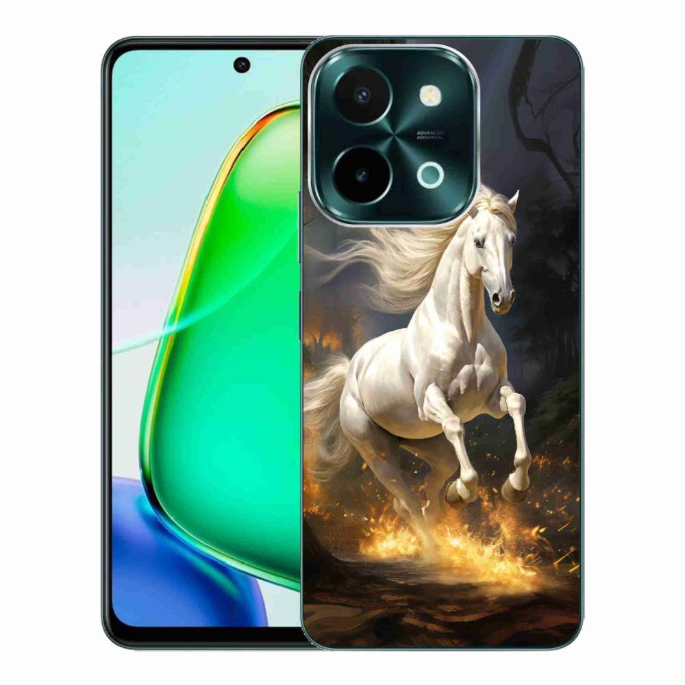 Zselés borítás mmCase a Vivo Y28-hoz - fehér ló 2