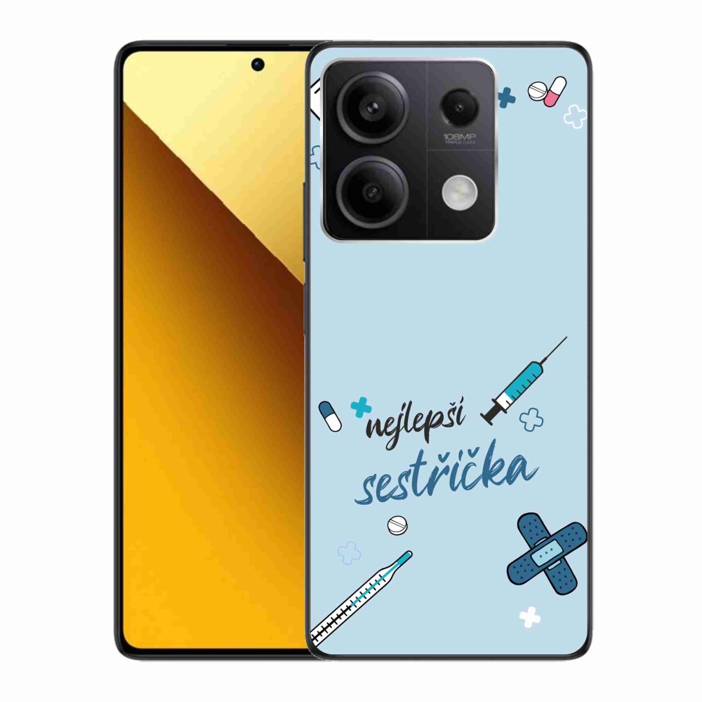 Gél borító mmCase a Xiaomi Redmi Note 13 5G - legjobb kishúg kék háttérrel