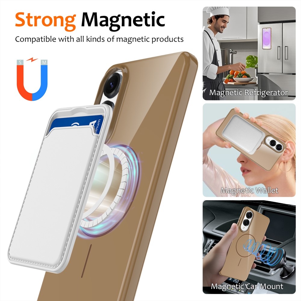 MagSafe zselés tok Samsung Galaxy S25 Edge készülékhez - arany színben