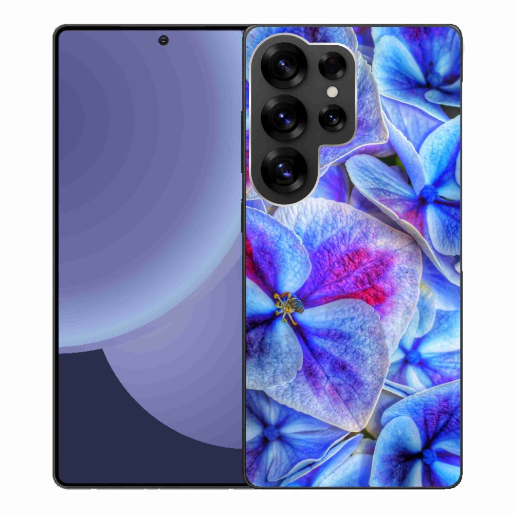 Gél védőhuzat mmCase Samsung Galaxy S25 Ultra - kék virágok 1