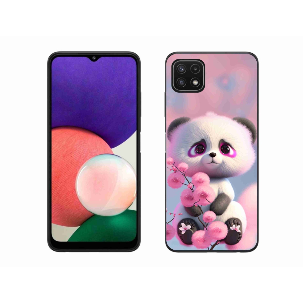 Gél borítás mmCase Samsung Galaxy A22 5G - aranyos panda 1