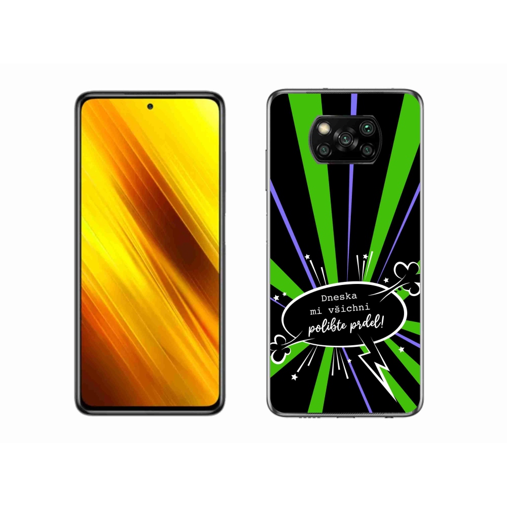 Gél borító mmCase a Xiaomi Poco X3 Pro készülékhez - vicces szöveg 15 fekete háttér