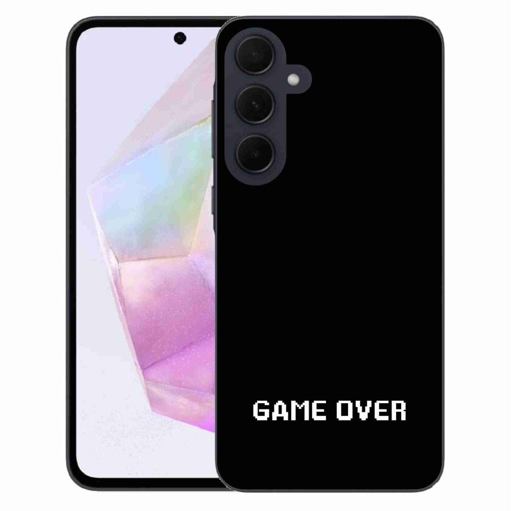 Gél borítás mmCase Samsung Galaxy A35 5G - játék fekete háttérrel
