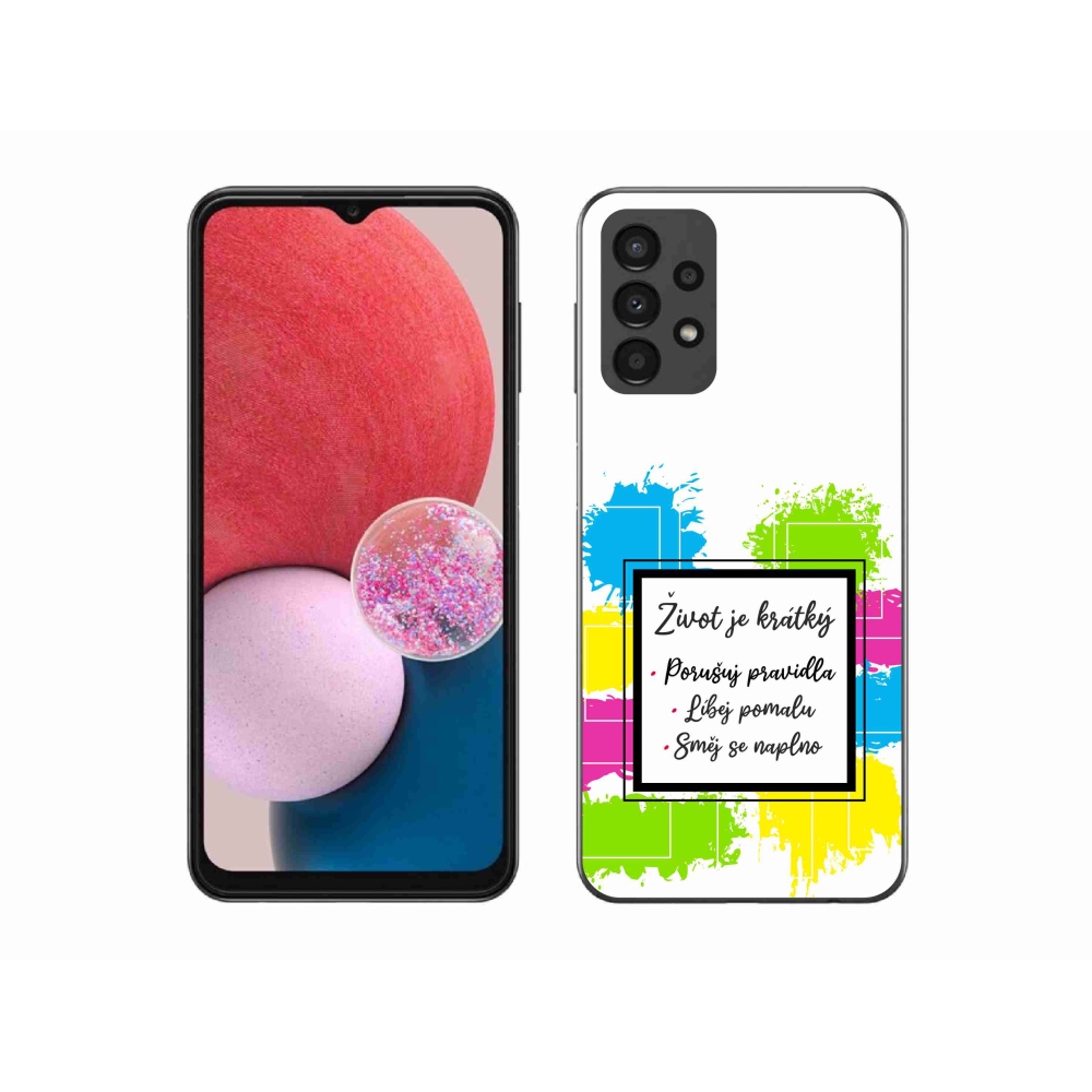 Gél borítás mmCase Samsung Galaxy A13 4G - idézet 5 fehér háttér