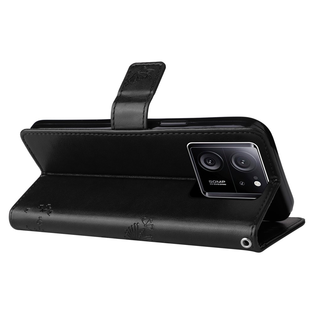 Fa könyvtáska Xiaomi 13T/13T Pro készülékhez - fekete