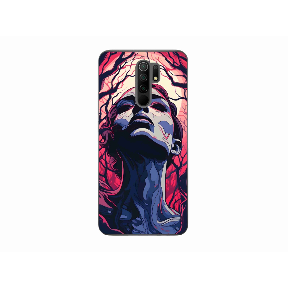 Gél borítás mmCase a Xiaomi Redmi 9-en - absztrakt arc