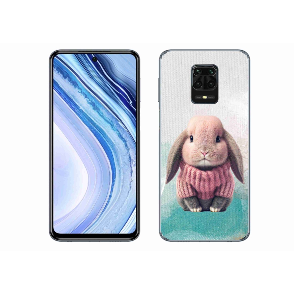 Gél borítás mmCase a Xiaomi Redmi Note 9S-hez - nyúl pulóverben