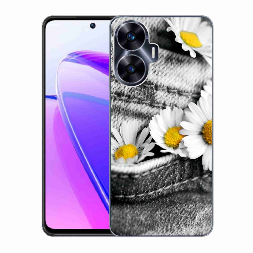 Gél tok mmCase a Realme C55 készülékhez - százszorszépek