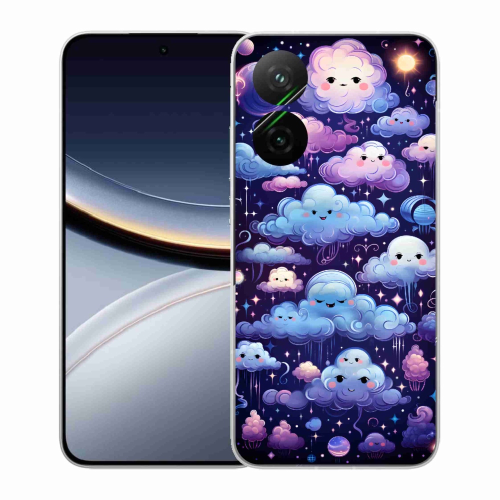 Gél borítás mmCase a Xiaomi Poco F7 5G számára - felhők