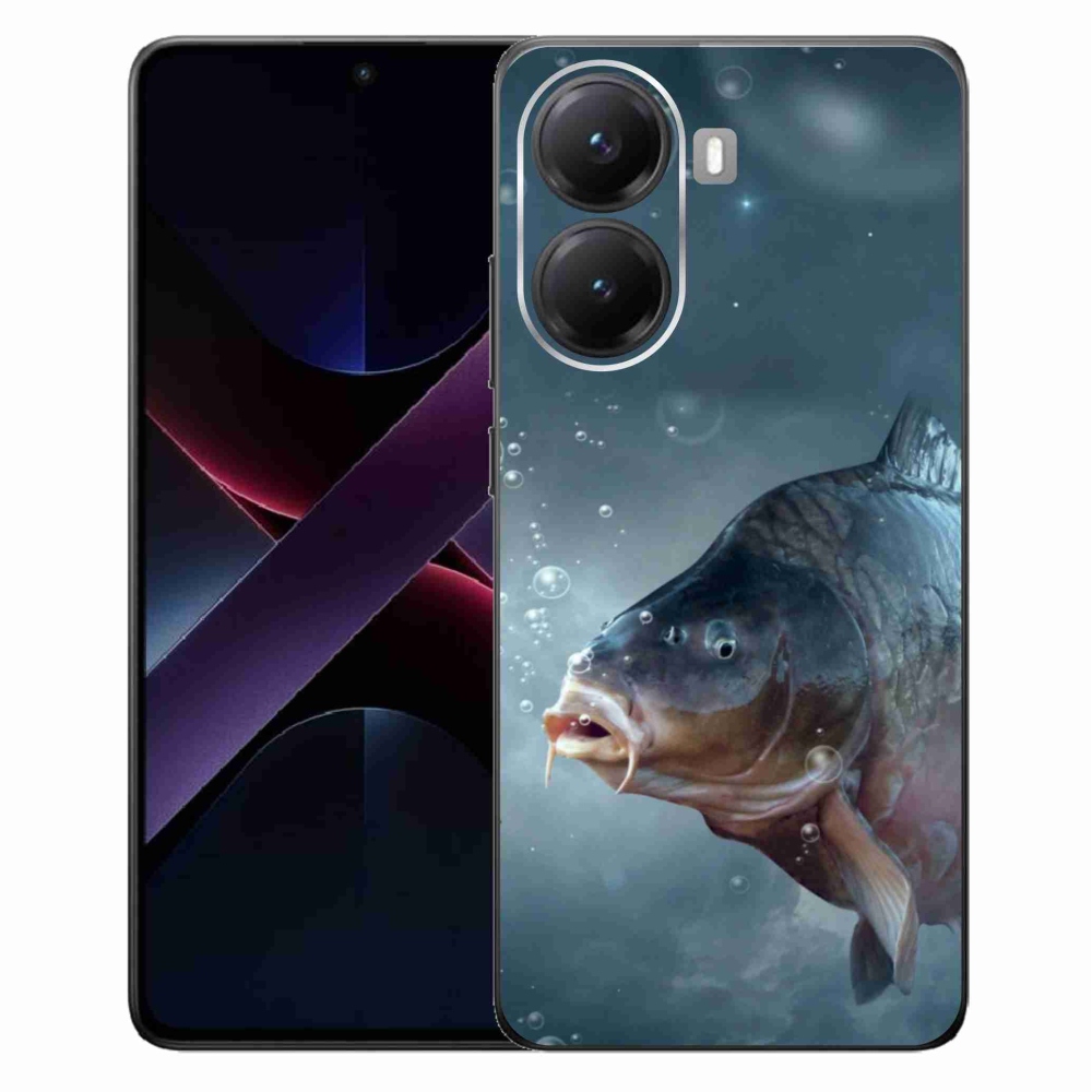 Gél borítás mmCase a Xiaomi Poco X7 Pro 5G számára - ponty és buborékok