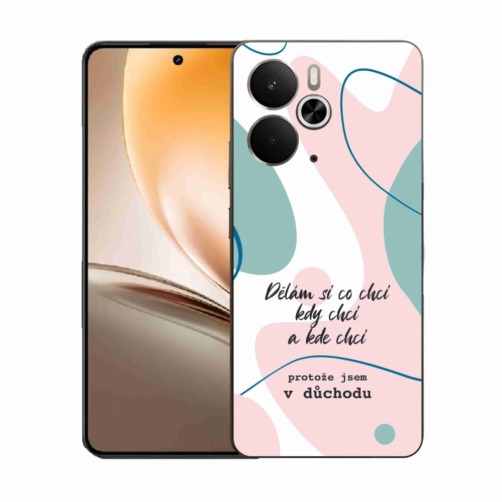 Gél borító mmCase a Realme 14 5G/14T 5G készülékhez - vicces szöveg 10 fehér háttér