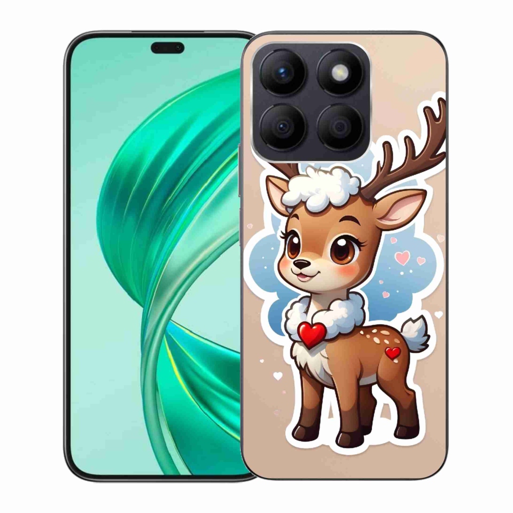 Zselés borító mmCase a Honor X8b készülékhez - rajzfilm rénszarvas