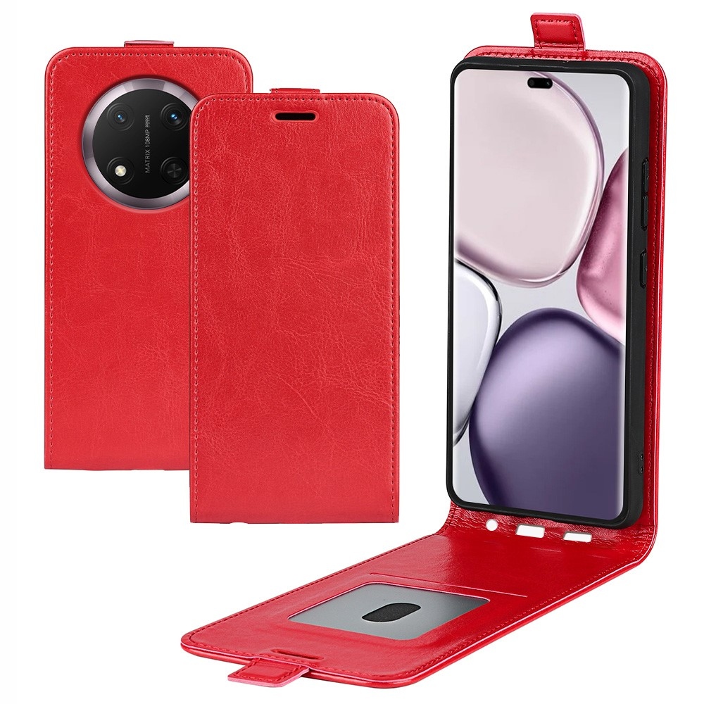 Függőleges könyvtáska a Honor Magic 7 Lite 5G készülékhez - piros