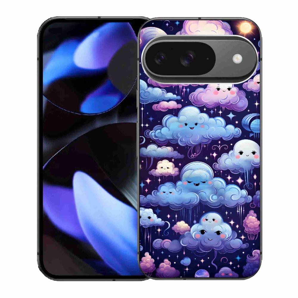 Zselés borítás mmCase a Google Pixel 9/9 Pro számára - felhők