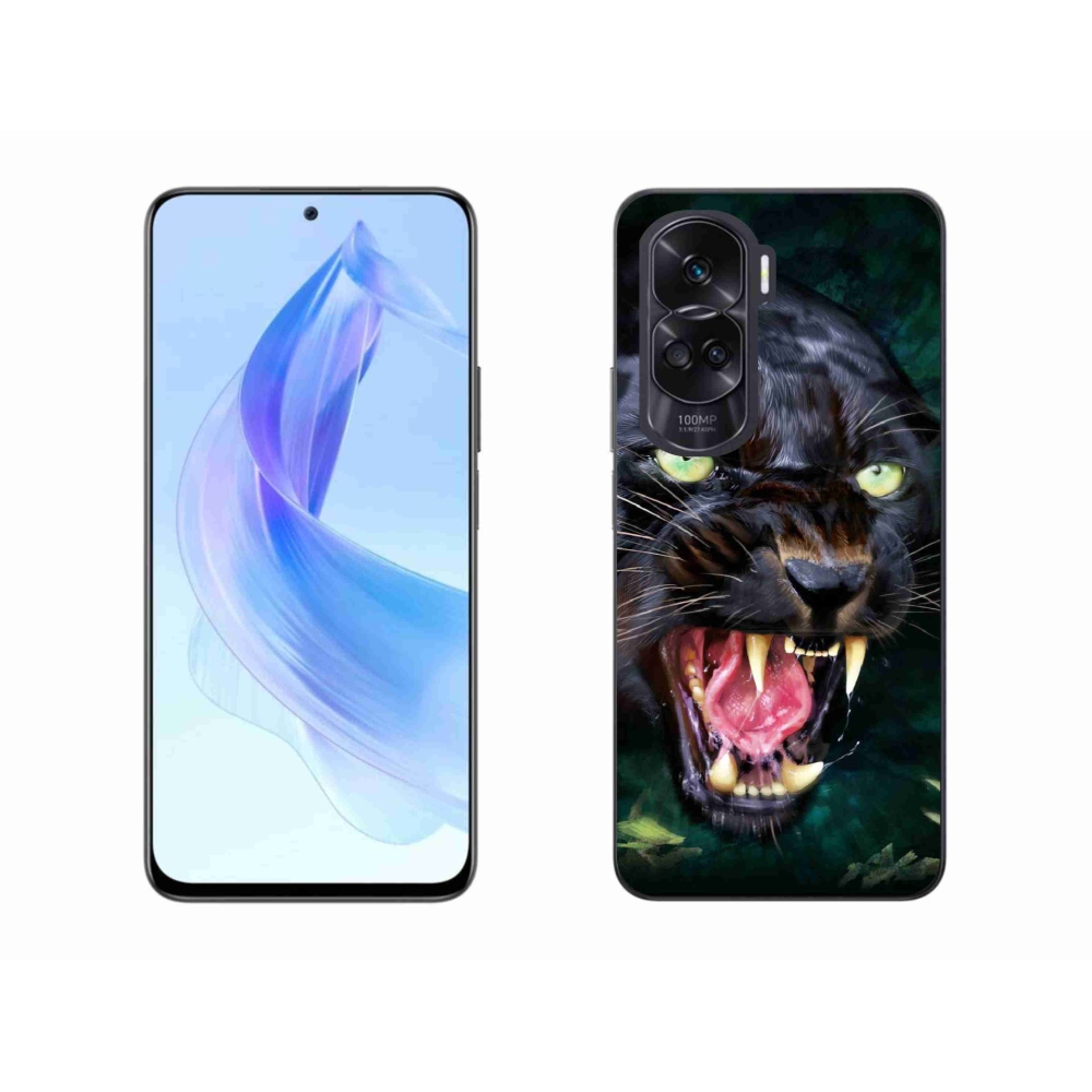 Gél borító mmCase a Honor 90 Lite-hoz - dühös fekete párduc