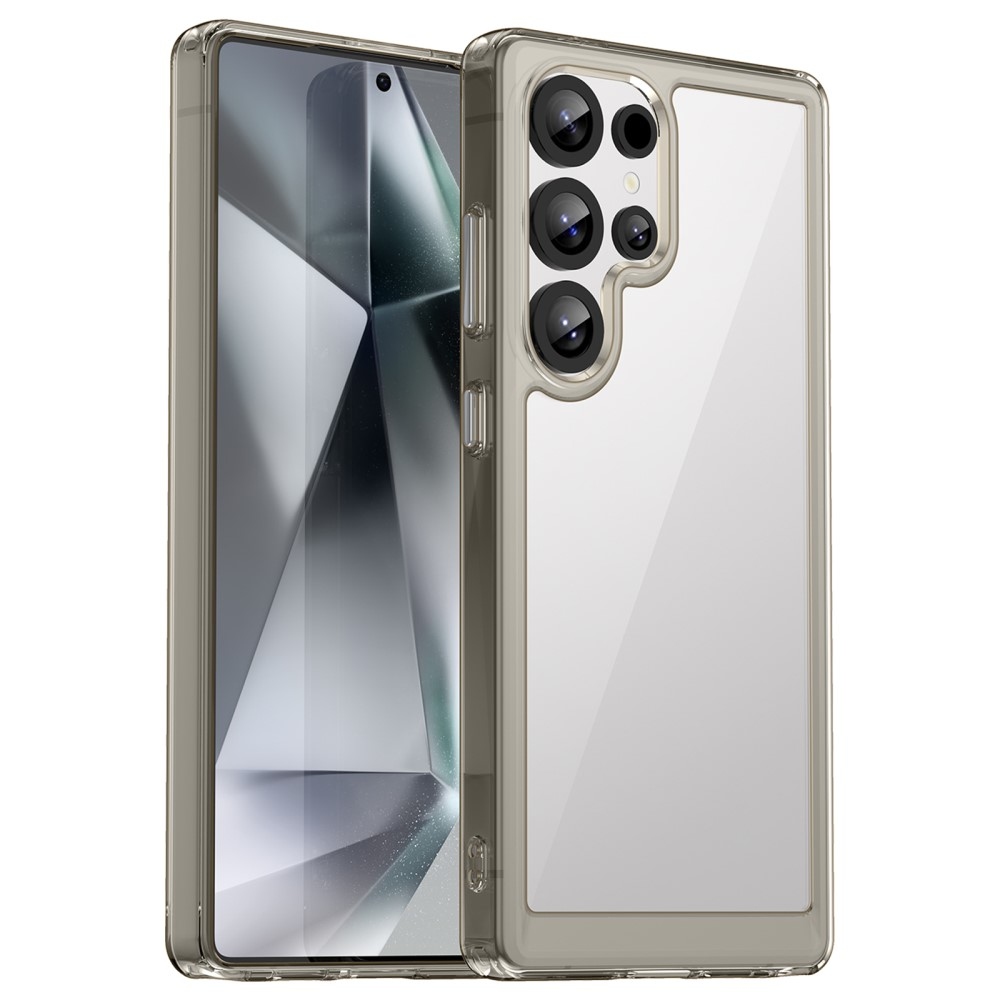 Gél tok kemény hátlappal Samsung Galaxy S25 Ultra készülékhez - szürke