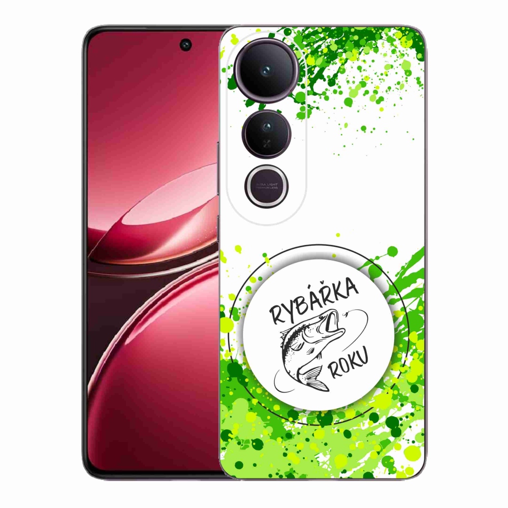 Gél borító mmCase a Vivo V50 Lite 4G/5G-n - az év horgásza fehér háttérrel