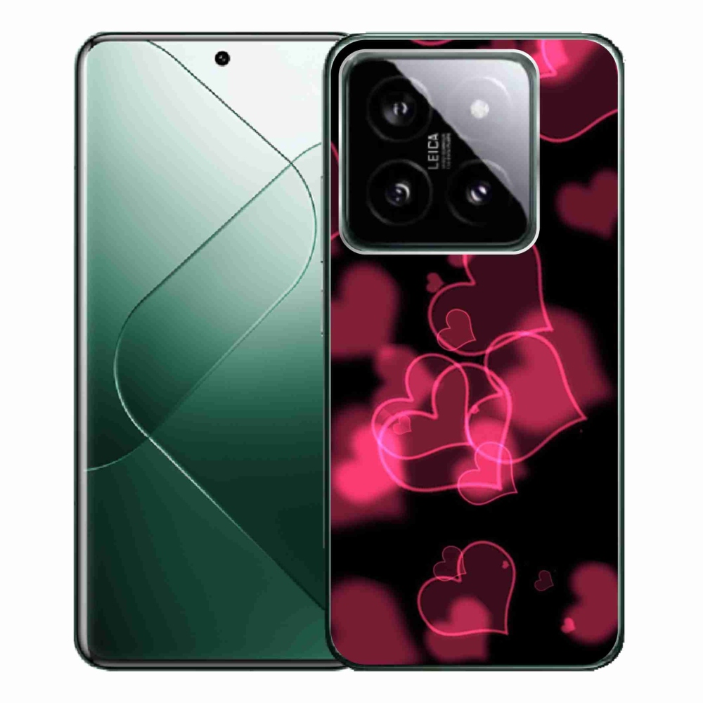 Gél borítás mmCase a Xiaomi 14 Pro-hoz - piros szívek