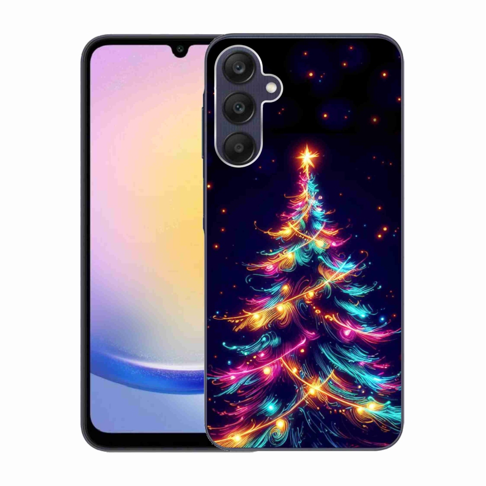 Gél borítás mmCase Samsung Galaxy A25 5G - neon karácsonyfa - Samsung Galaxy A25 5G számára