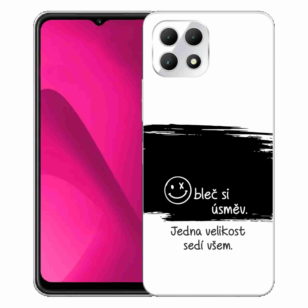 Gél borító mmCase a T-Mobile T Phone 2 készülékhez - vicces szöveg 8 fekete-fehér háttérrel