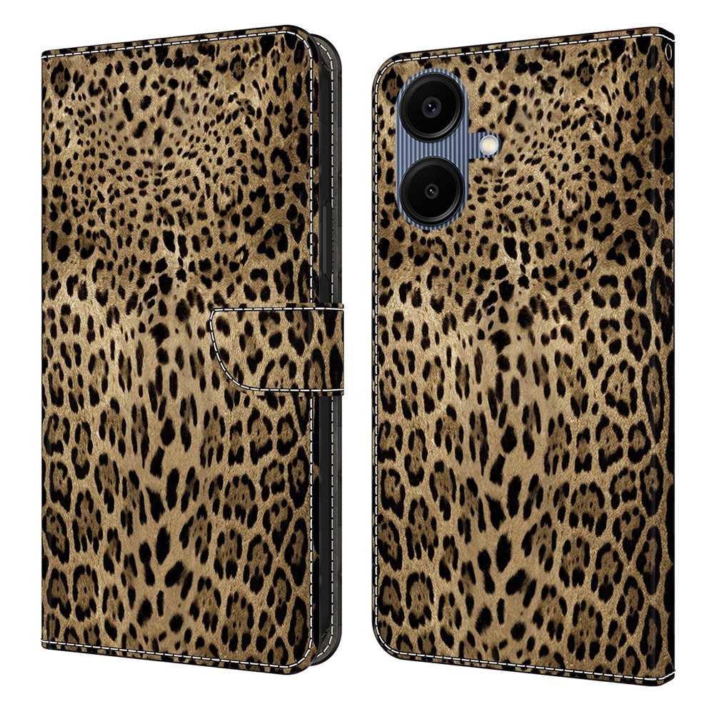 Sima könyves tok Samsung Galaxy A07 4G - leopárd mintás 1