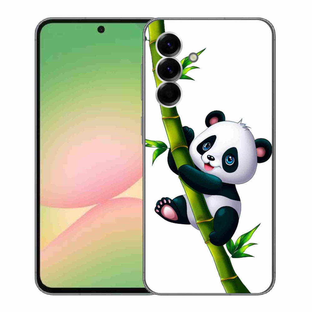 Gél borítás mmCase Samsung Galaxy A56 5G - panda a bambuszon - Samsung Galaxy A56 5G számára