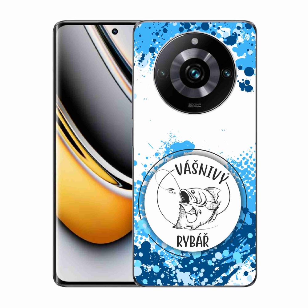 Gél borítás mmCase a Realme 11 Pro/11 Pro+ készülékhez - szenvedélyes halász fehér háttérrel