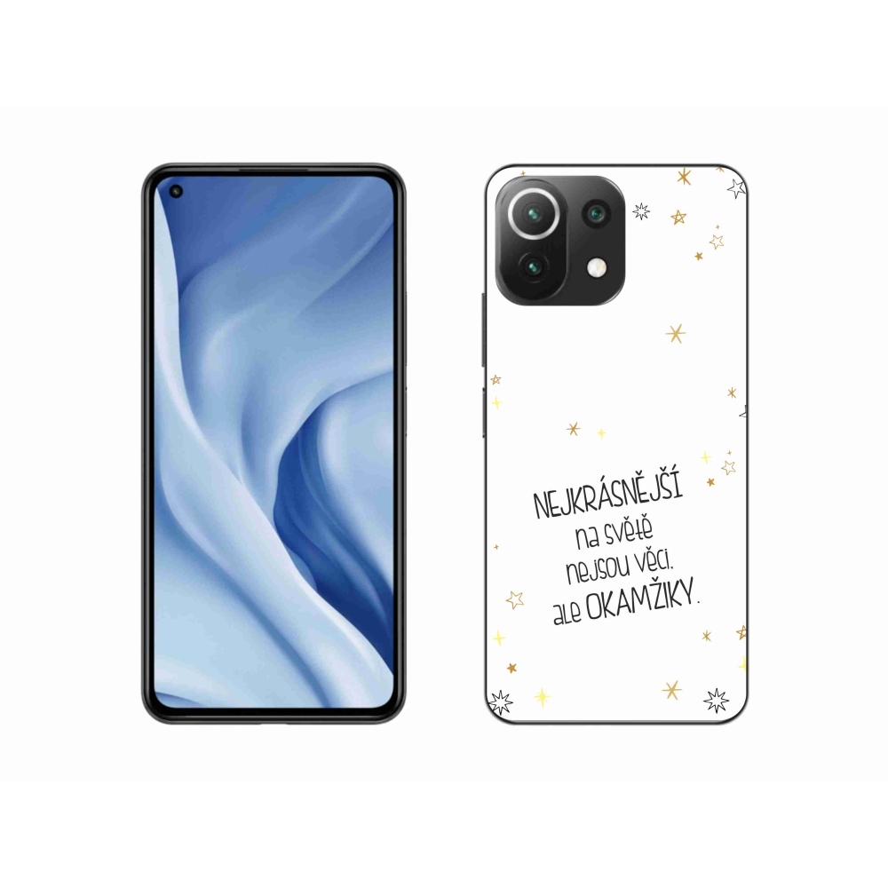 Gél borító mmCase a Xiaomi 11 Lite 5G NE - idézet 4 fehér háttérrel