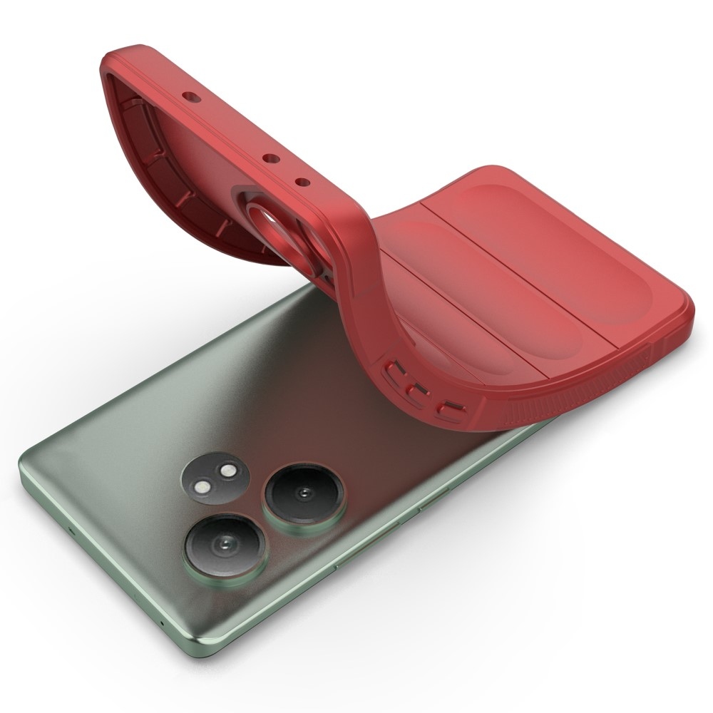 Rugg tartós gél tok a Realme GT 6 5G/ GT 6T 5G számára - piros