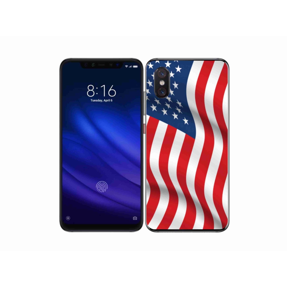 Gél borítás mmCase a Xiaomi Mi 8 Pro számára - amerikai zászló