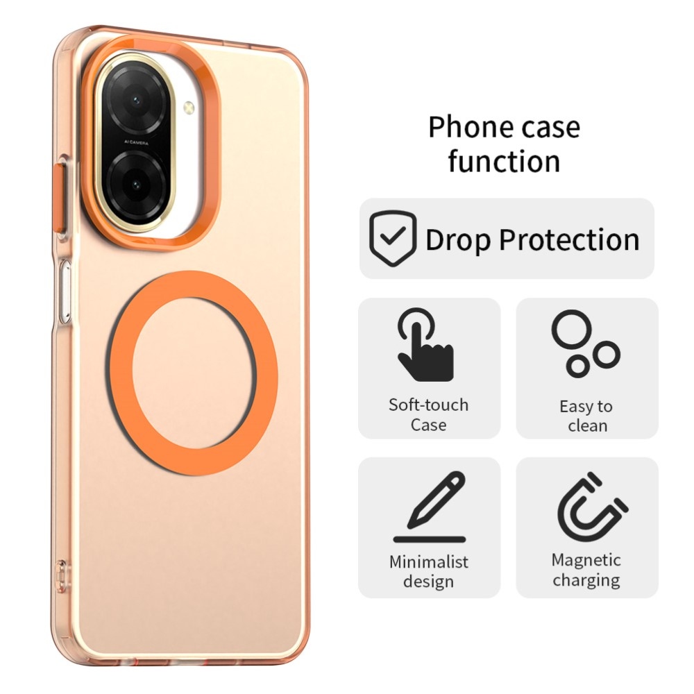 Candy zselés tok MagSafe-val Xiaomi Redmi A5 (171.7x77.8x8.3mm) - narancssárga színűre