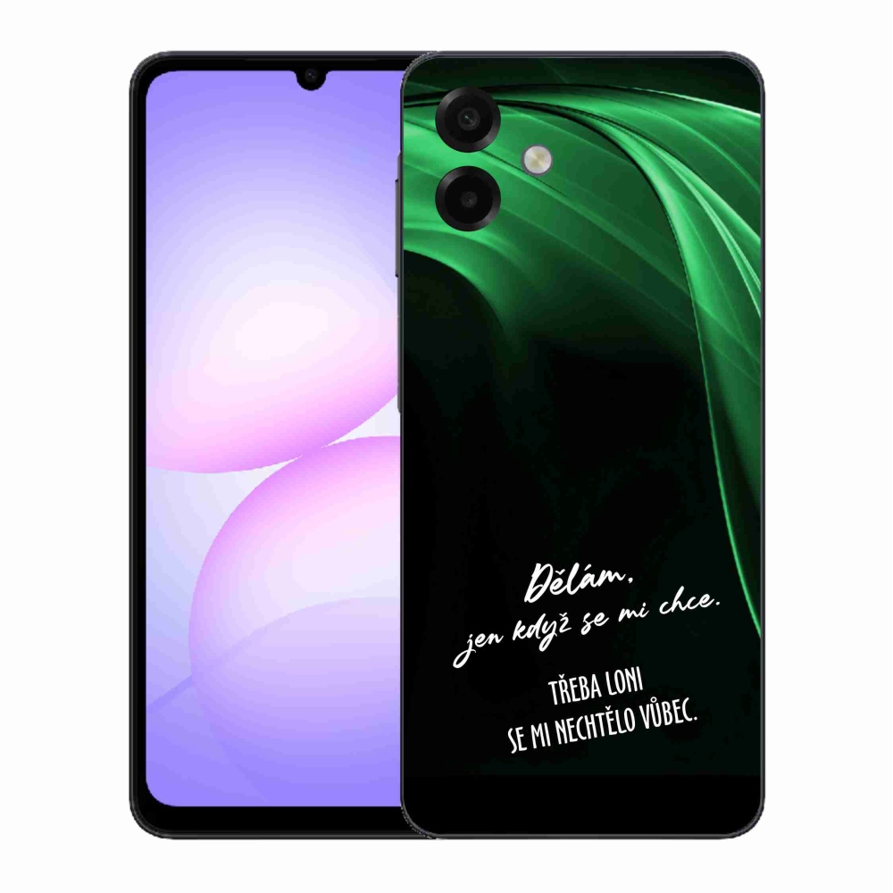 Gél borító mmCase Samsung Galaxy A07 4G - vicces szöveg 12 fekete háttér