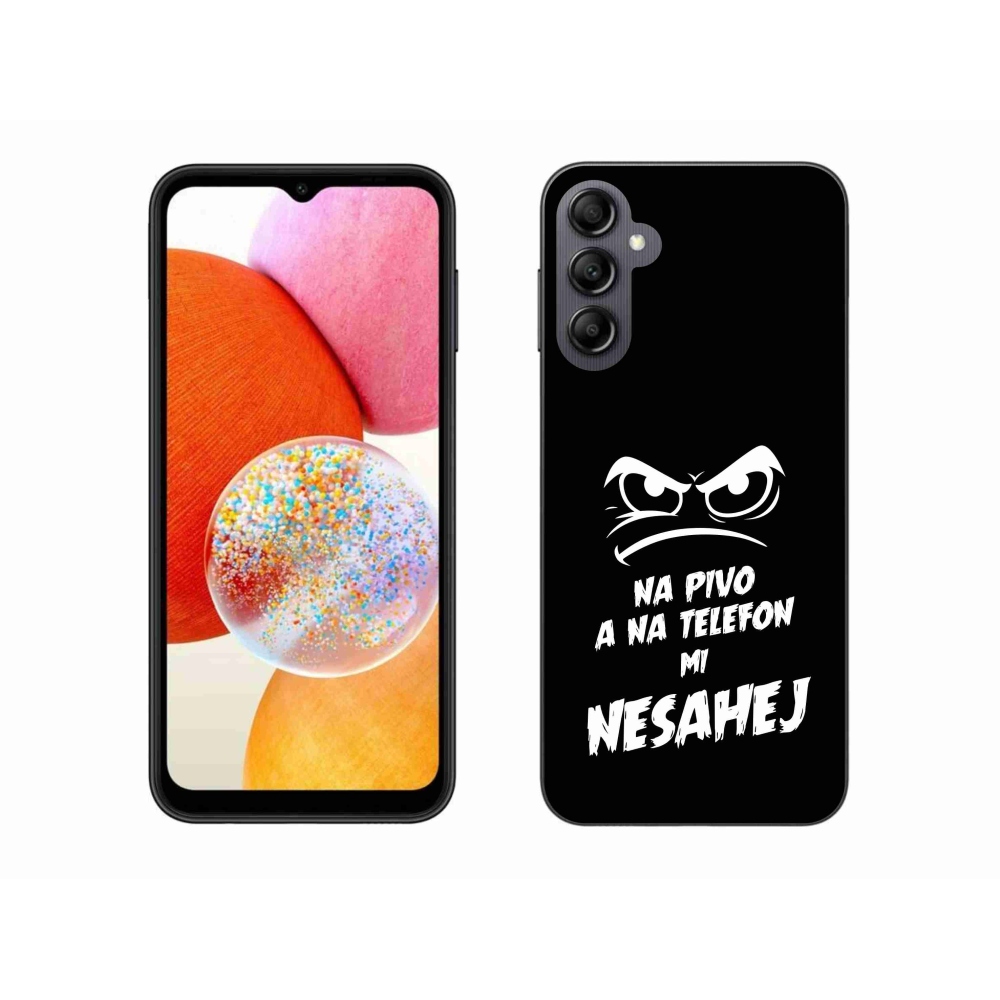 Gél borítás mmCase Samsung Galaxy A14 4G/5G - sör motívum 2 fekete háttérrel