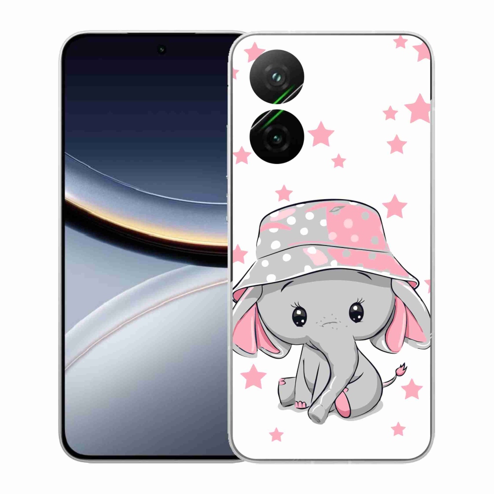 Gél borítás mmCase a Xiaomi Poco F7 5G-hez - rózsaszín elefánt