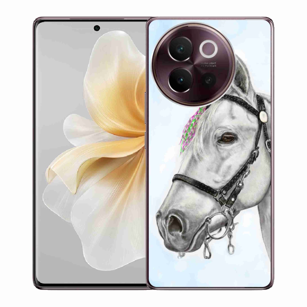 Gél borítás mmCase a Vivo V40 Lite 5G - fehér ló 1
