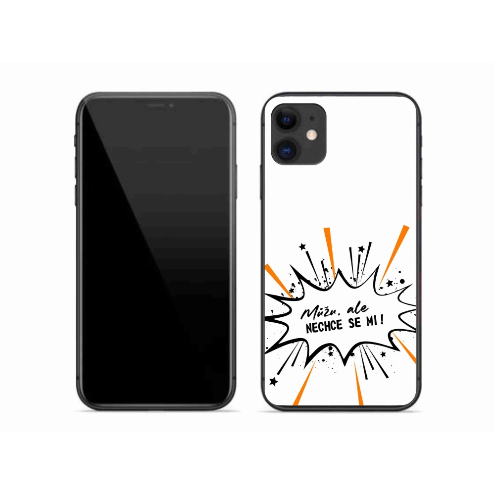 Gél borító mmCase iPhone 11 készülékhez - vicces szöveg 11 fehér háttér