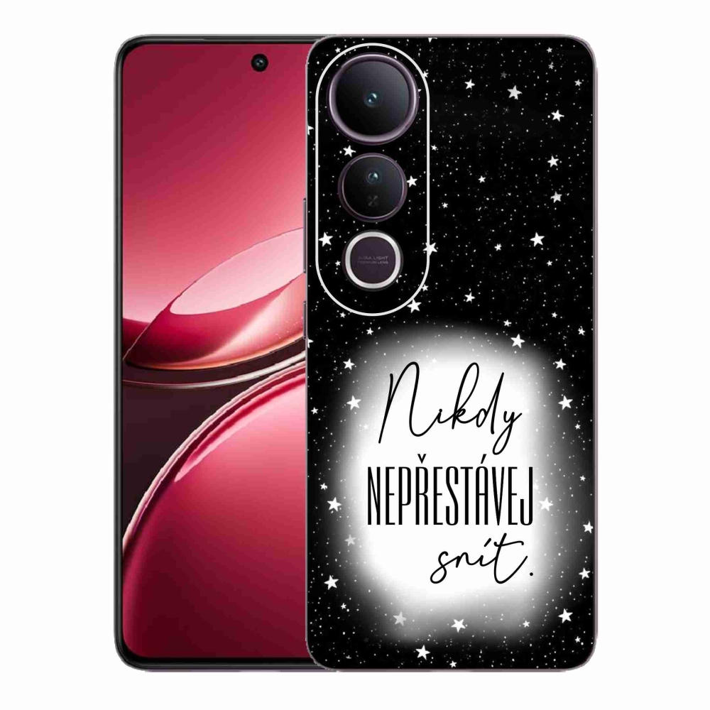 Gél borítás mmCase a Vivo V50 Lite 4G/5G készülékre - Quote 1 fehér és fekete háttérrel