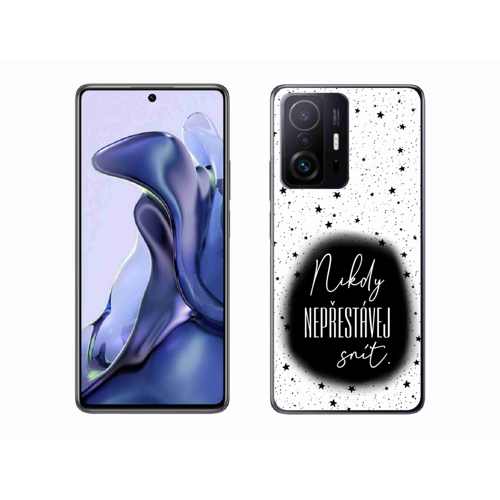 Gél borító mmCase a Xiaomi 11T-hez - idézet 1 fekete és fehér háttérrel