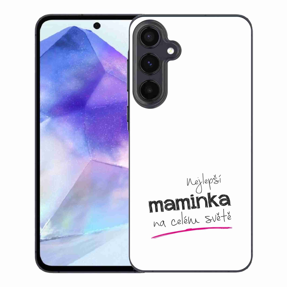 Gél borító mmCase Samsung Galaxy A55 5G - legjobb anya 4 fehér háttérrel