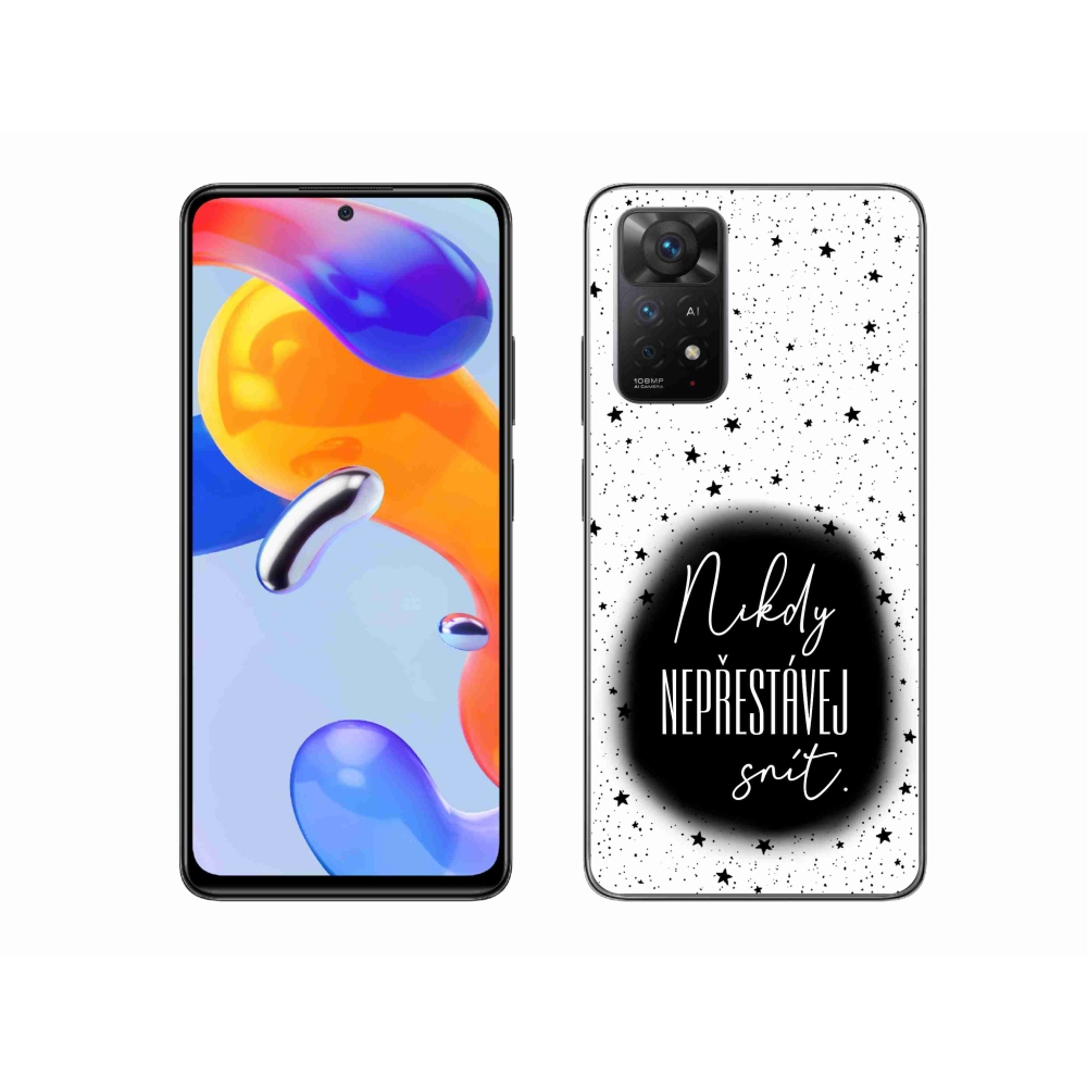 Gél borítás mmCase a Xiaomi Redmi Note 11 Pro 4G/5G - idézet 1 fekete és fehér háttérrel