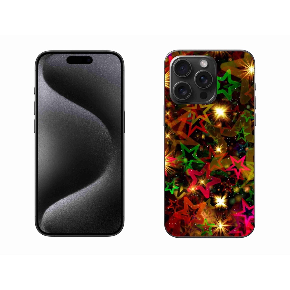 Zselés borítás mmCase iPhone 15 Pro Max készülékhez - színes csillagok
