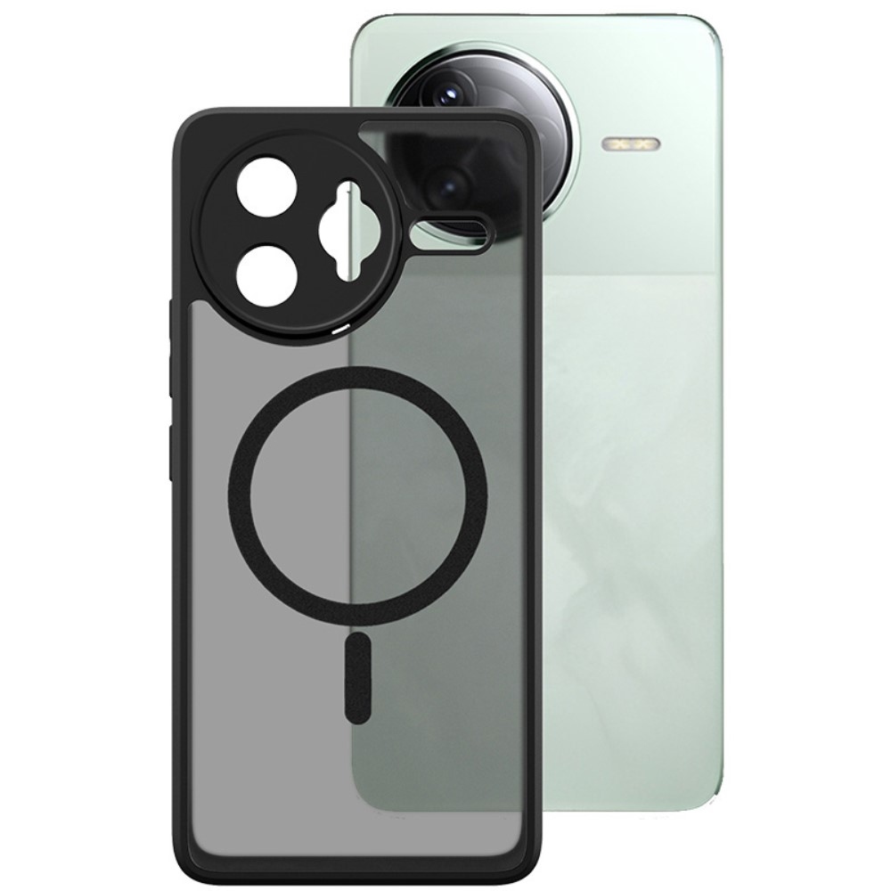 Matt zselés tok MagSafe tokkal a Xiaomi Poco F7 Ultra 5G-re - fekete