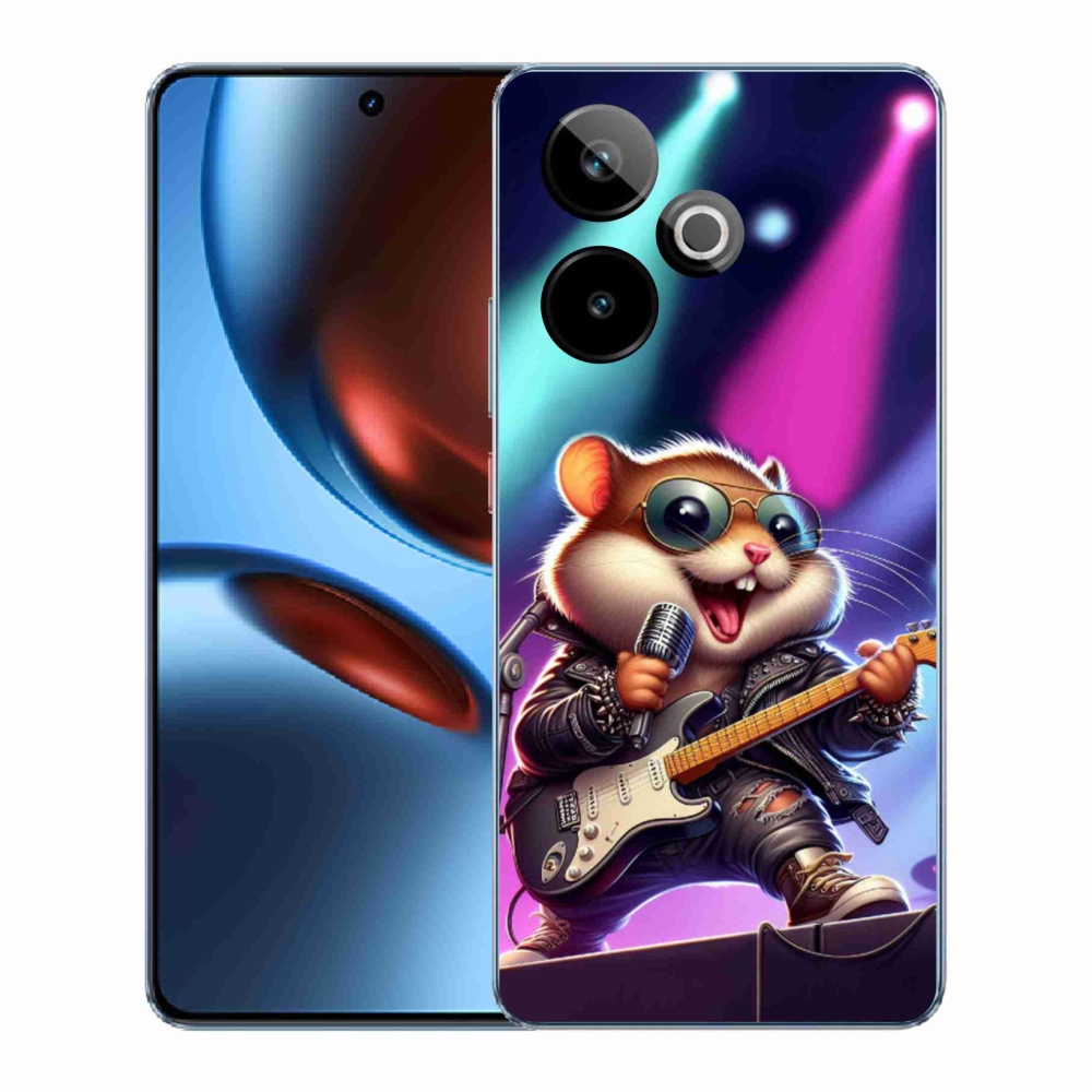 Rugalmas zselés tok mmCase képpel a Realme GT 7 5G/GT 7T 5G számára - hörcsög rocker