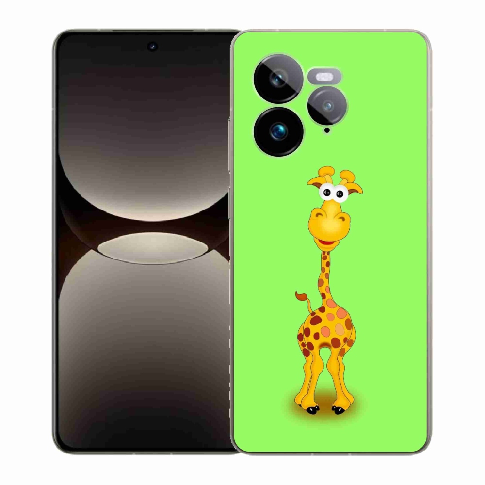 Gél borítás mmCase a Realme GT 7 Pro 5G számára - rajzfilm zsiráf