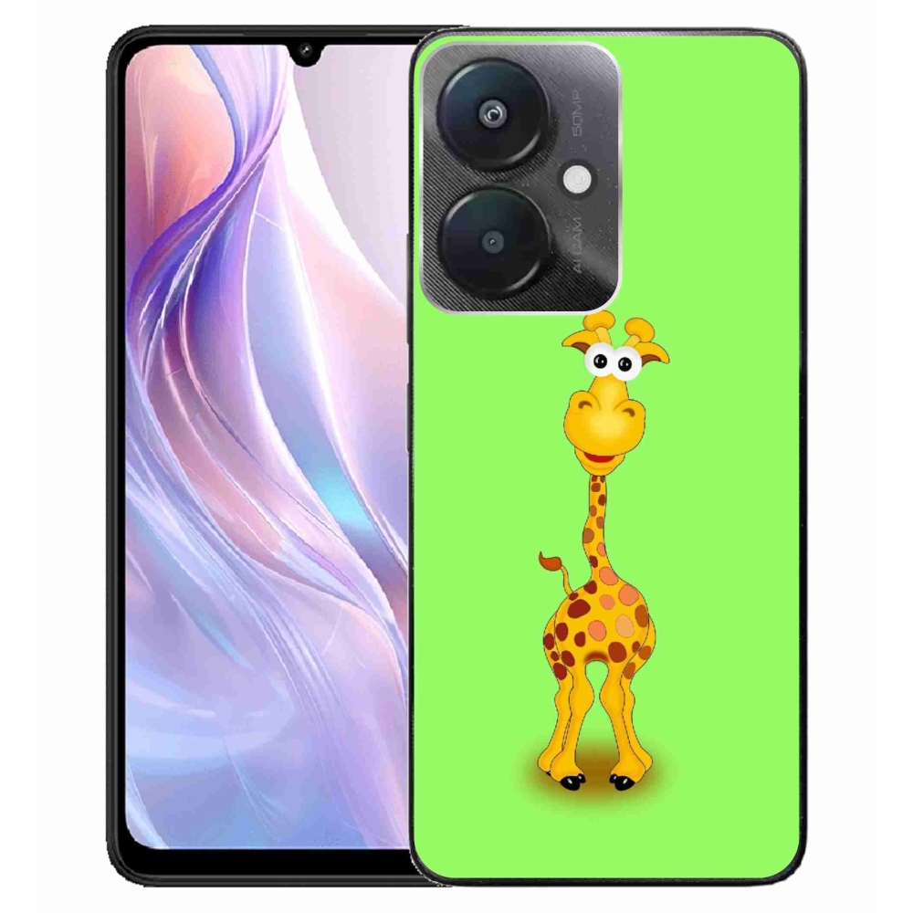 Gél borító mmCase a Xiaomi Redmi 13C 5G-hez - rajzfilm zsiráf