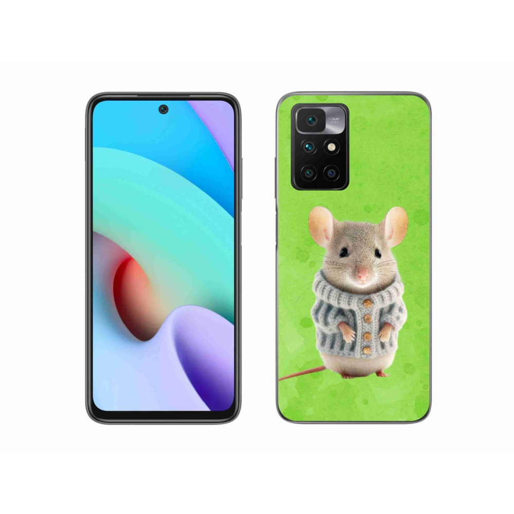 Gél borítás mmCase a Xiaomi Redmi 10/Redmi 10 (2022) - egér pulóverben