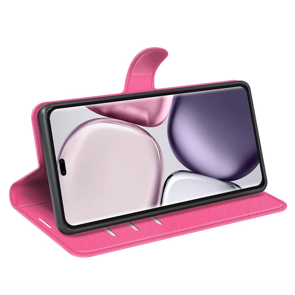 Litchi könyv tok a Honor Magic 7 Lite 5G-hez - rózsaszínű