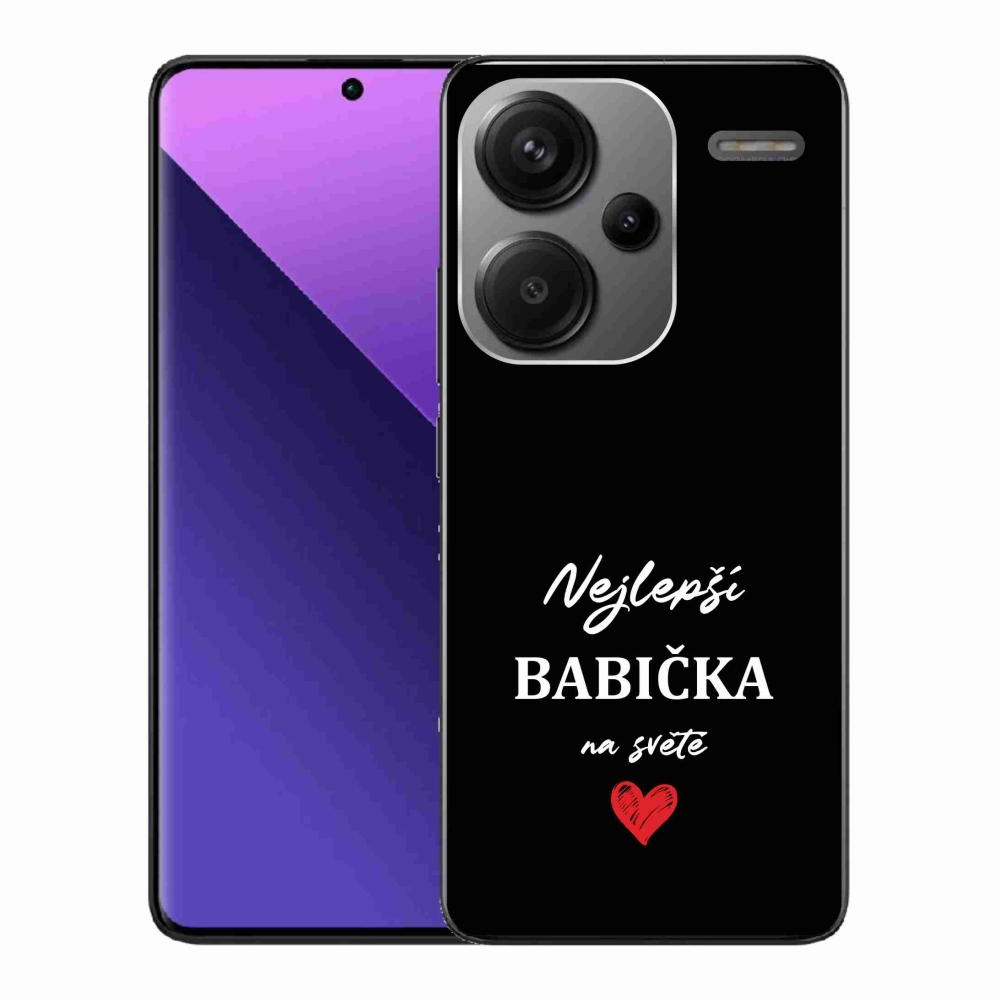 Gél borító mmCase a Xiaomi Redmi Note 13 Pro+ 5G - a legjobb nagymama 1 fekete háttérrel