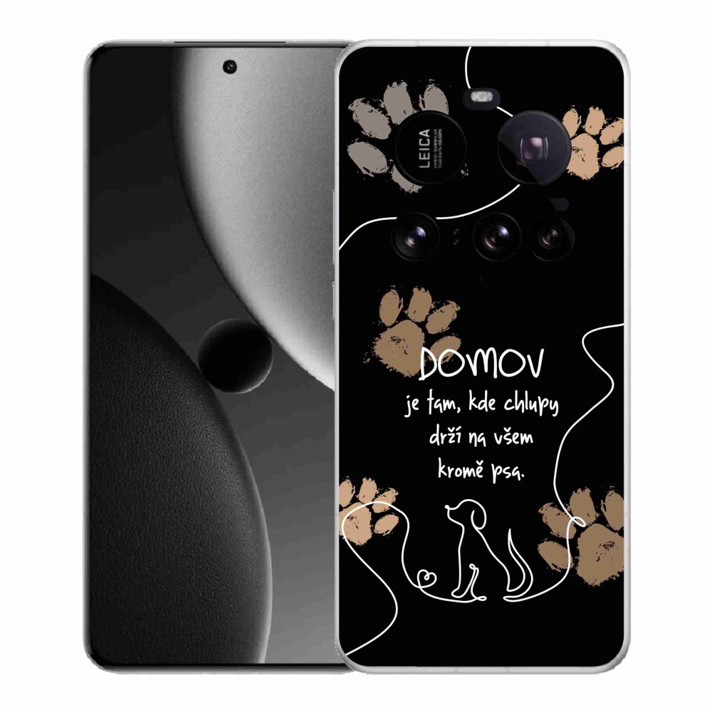 Gél borító mmCase a Xiaomi 15 Ultra számára - kutya motívum fekete háttérrel