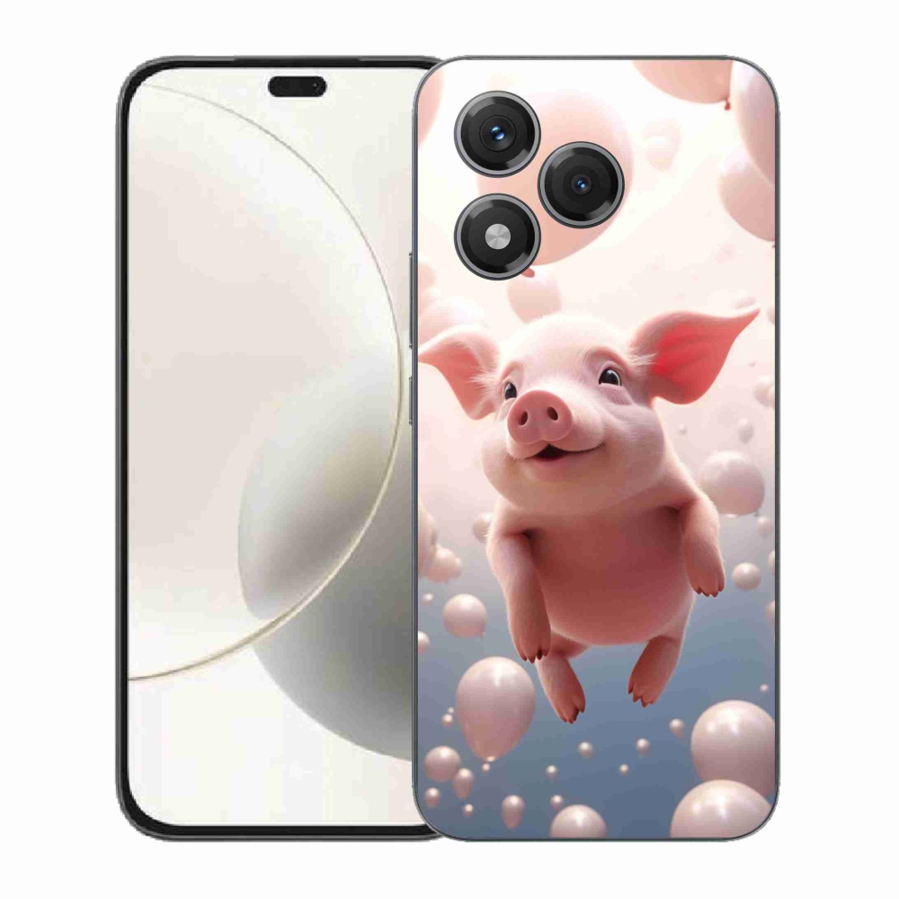 Zselés borítás mmCase a Honor 400 Lite-hoz - malacka lufikkal